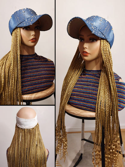 Braided Wigs for Black Women Braided Wig Hat – Quick Crochet Braid Cap for Hair Loss – product image 4