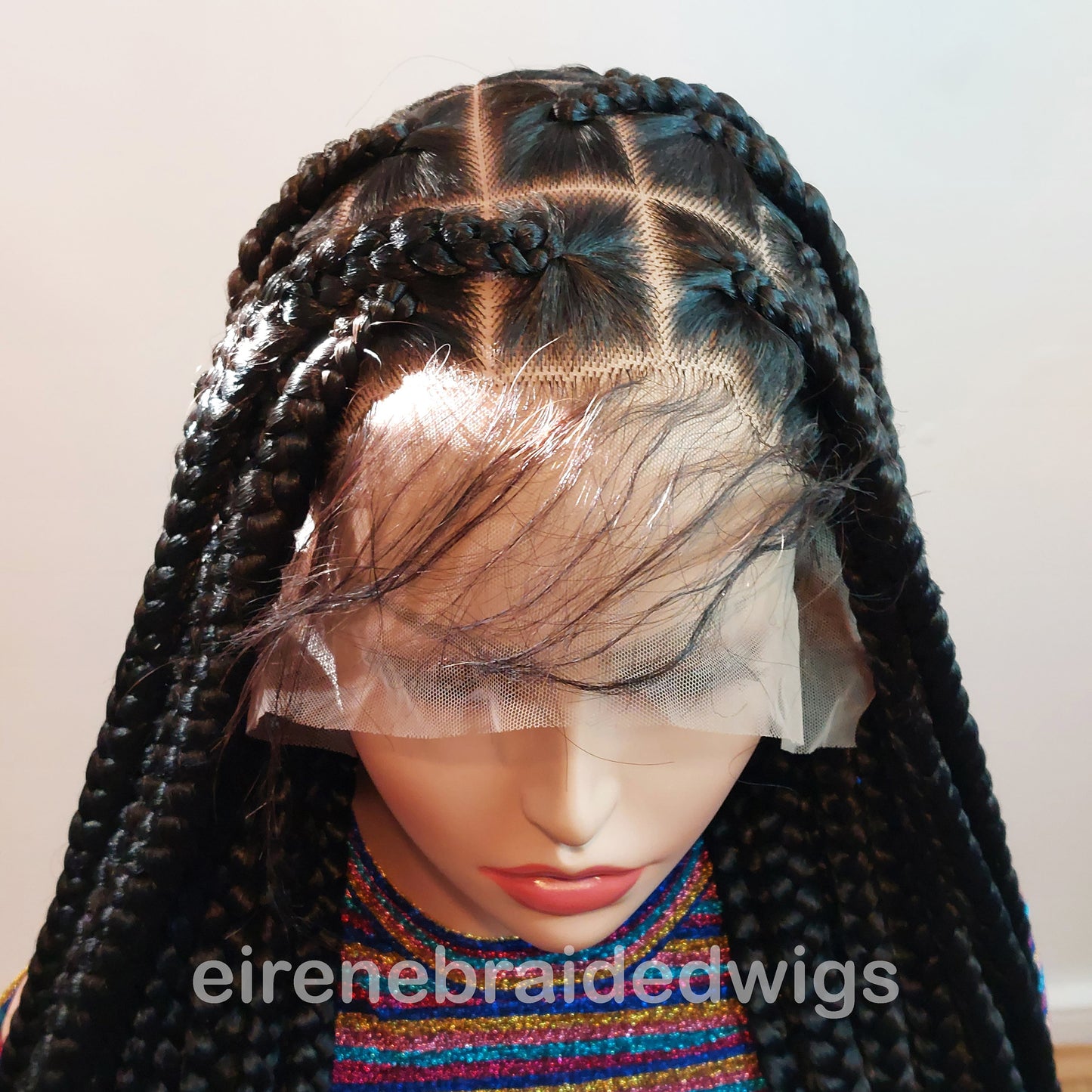 Braided Wigs for Black Women 30in Chunky Knotless Box Braided Wig – Full Lace – Baby Hair – product image 4