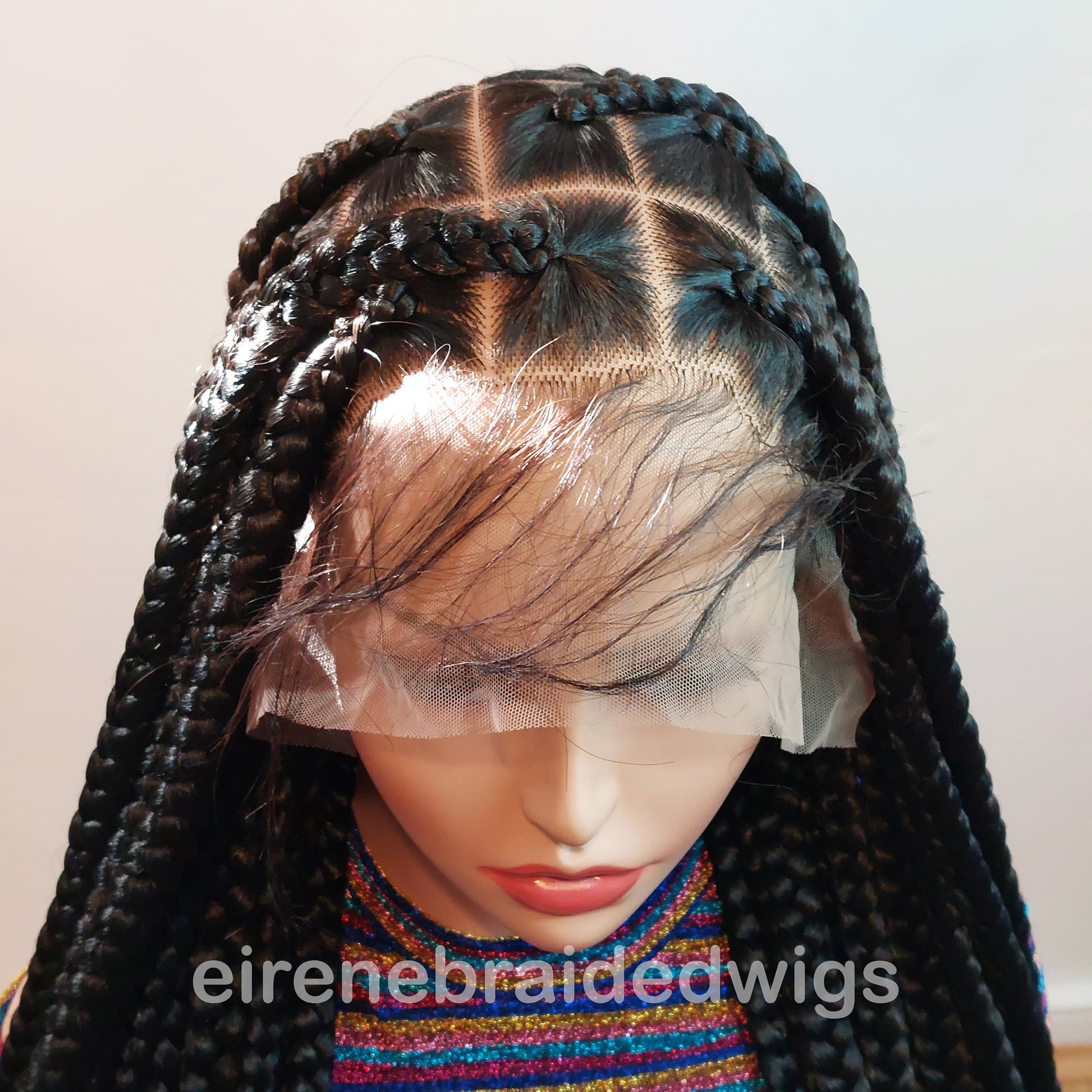 Braided Wigs for Black Women 30in Chunky Knotless Box Braided Wig – Full Lace – Baby Hair – product image 4