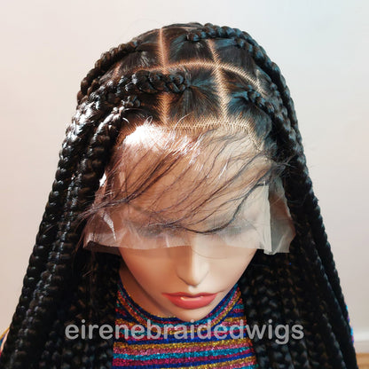 Braided Wigs for Black Women 30in Chunky Knotless Box Braided Wig – Full Lace – Baby Hair – product image 4
