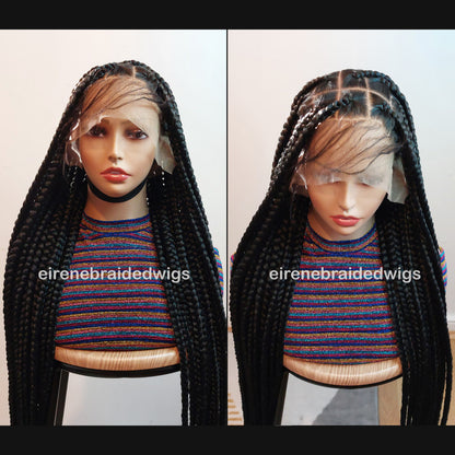 Braided Wigs for Black Women 30in Chunky Knotless Box Braided Wig – Full Lace – Baby Hair – product image 8