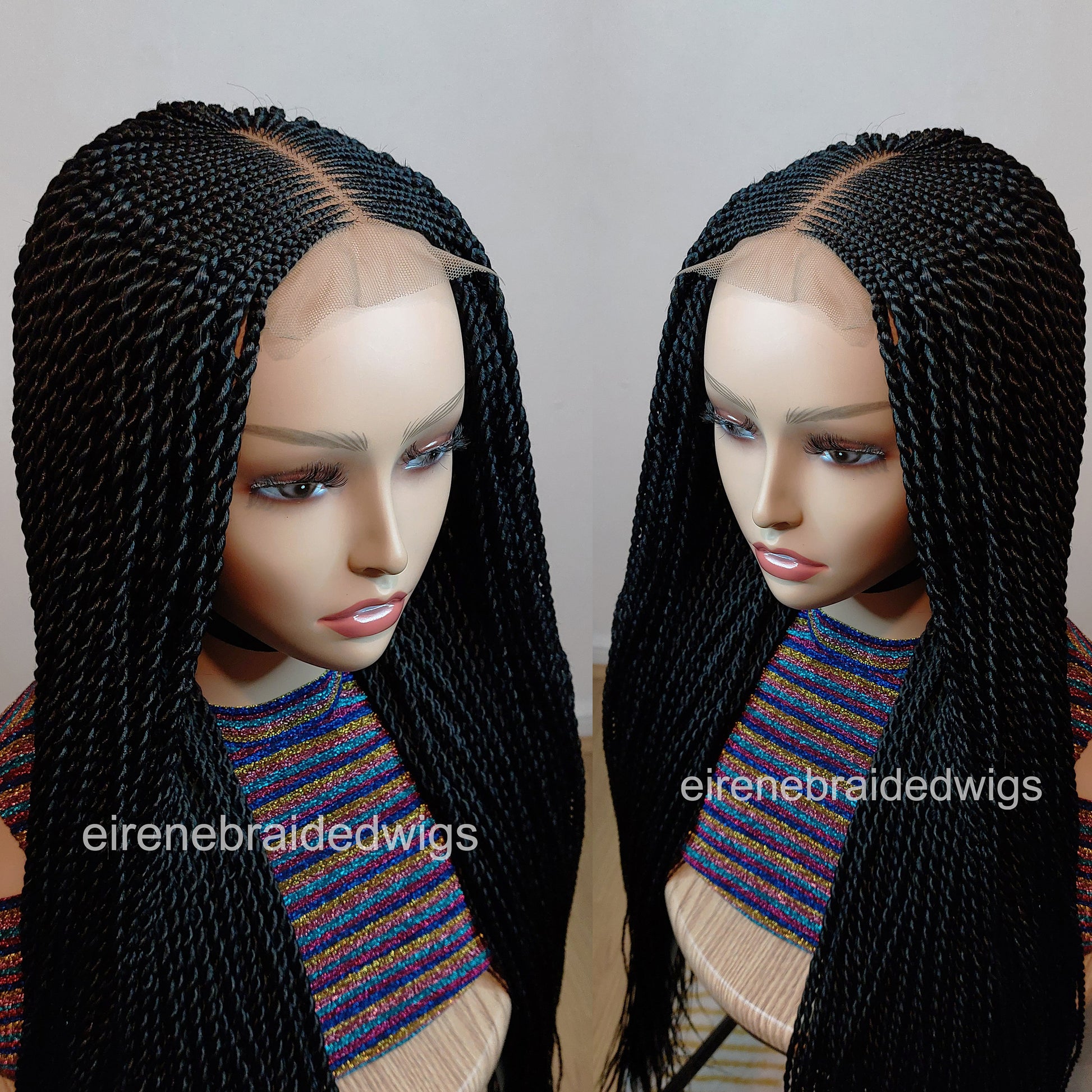 Braided Wigs for Black Women Fulani Cornrow Braided Wig – Lace Closure – Micro Twist – 18 inch – product image 6