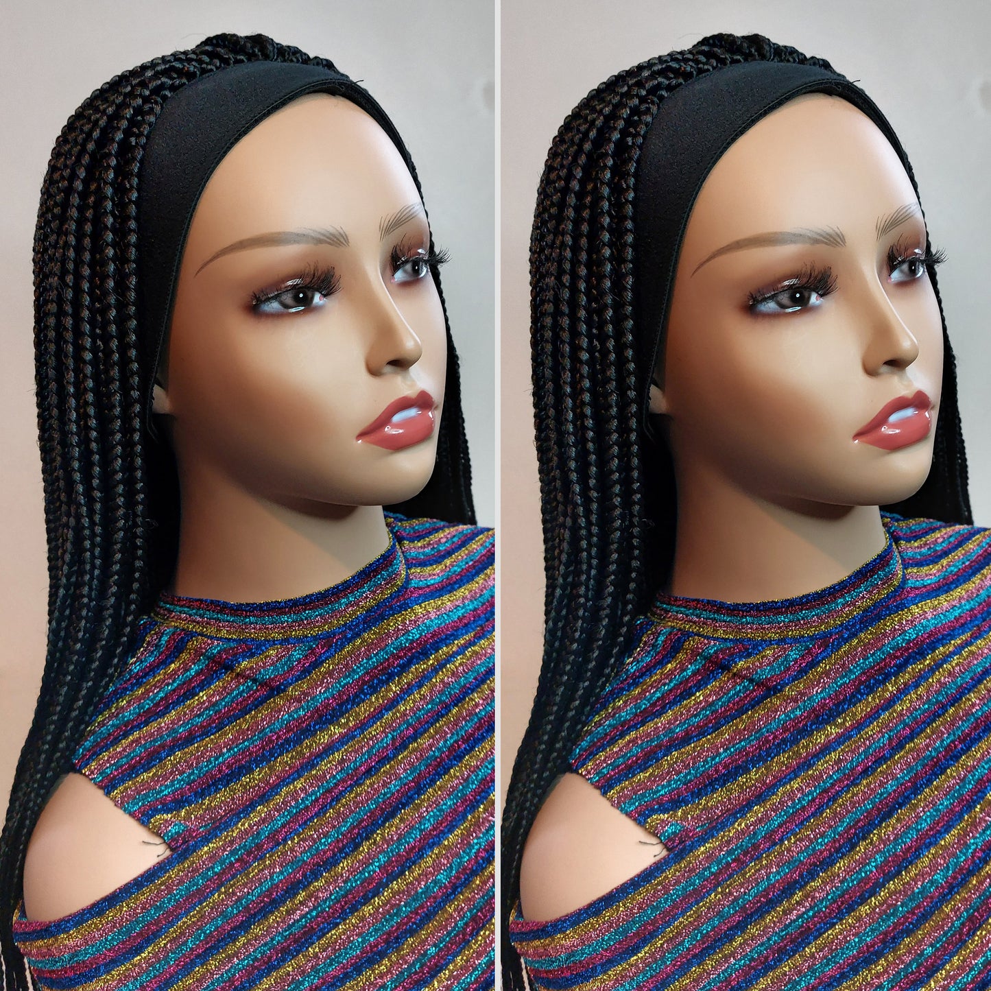 Braided Wigs for Black Women Braided Headband Wig – Changeable Hairband – Glueless Natural Hair – product image 3