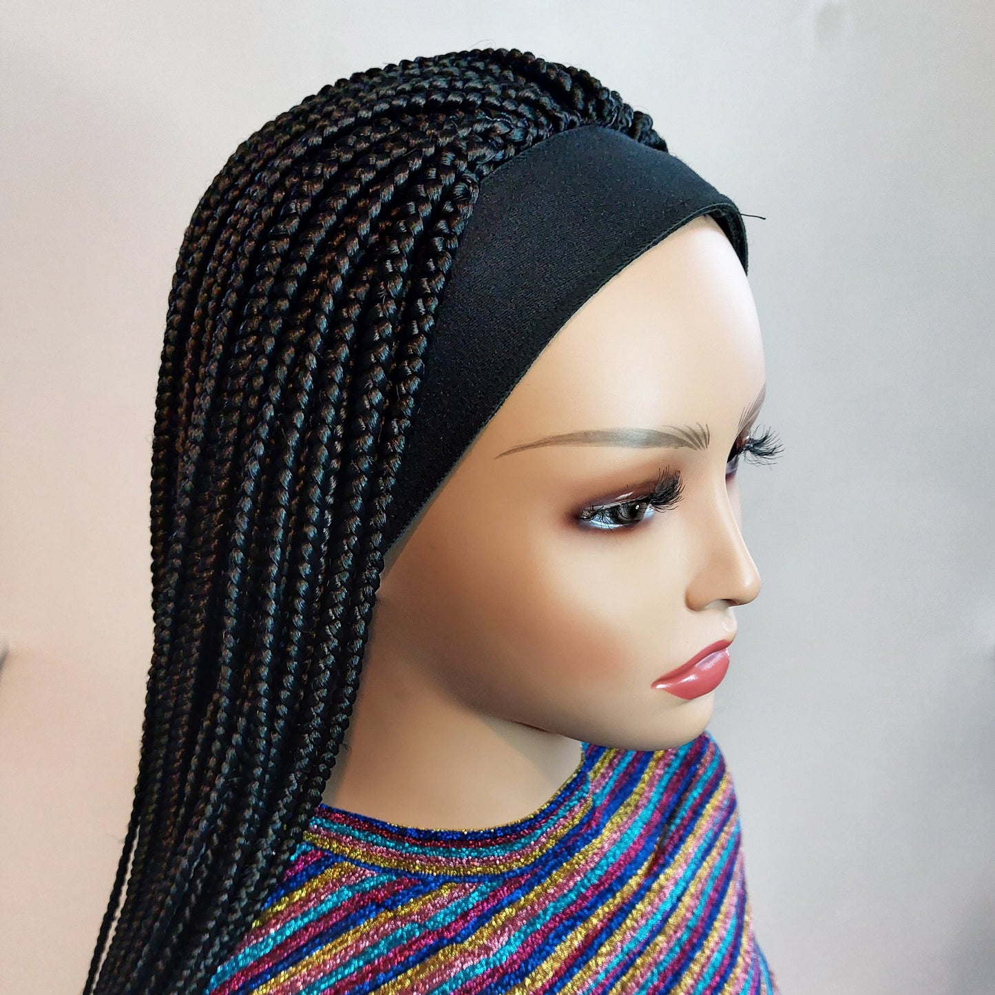Braided Wigs for Black Women Braided Headband Wig – Changeable Hairband – Glueless Natural Hair – product image 2