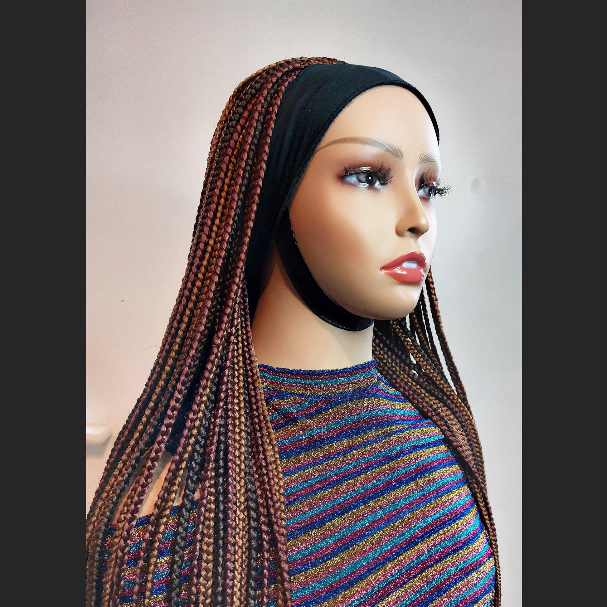 Braided Wigs for Black Women Braided Headband Wig – Changeable Hairband – Alopecia Friendly – product image 5