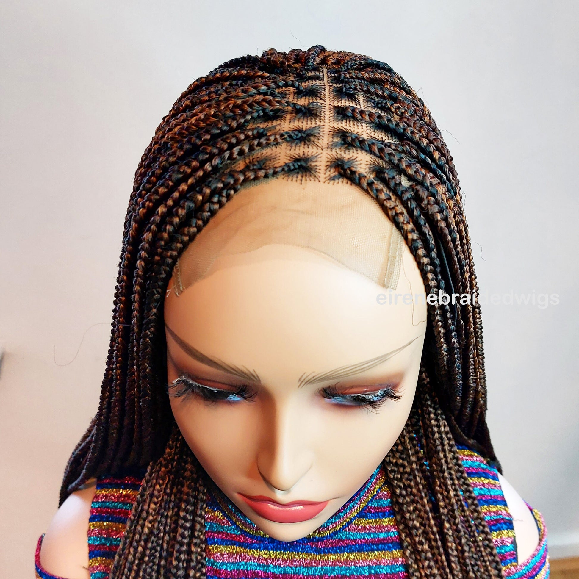 Braided Wigs for Black Women Knotless Box Braid Wig – Full Lace Frontal – Glueless – Handmade – product image 4
