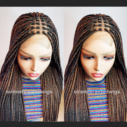 Braided Wigs for Black Women Knotless Box Braid Wig – Full Lace Frontal – Glueless – Handmade – product image 1