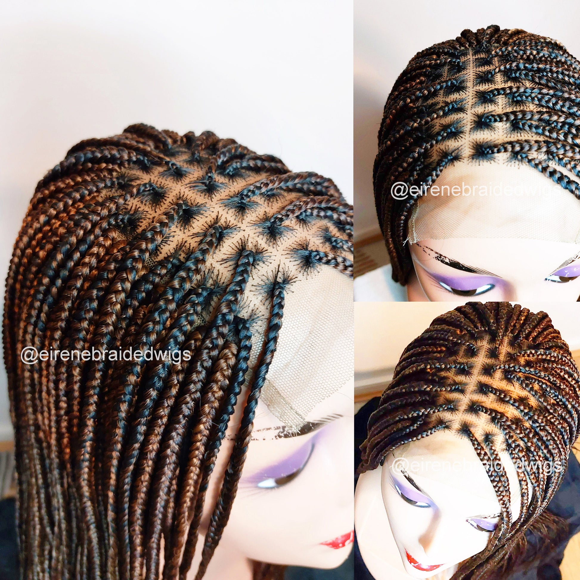 Braided Wigs for Black Women Knotless Box Braid Wig – Full Lace Frontal – Glueless – Handmade – product image 4