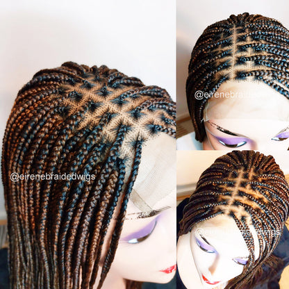Braided Wigs for Black Women Knotless Box Braid Wig – Full Lace Frontal – Glueless – Handmade – product image 4