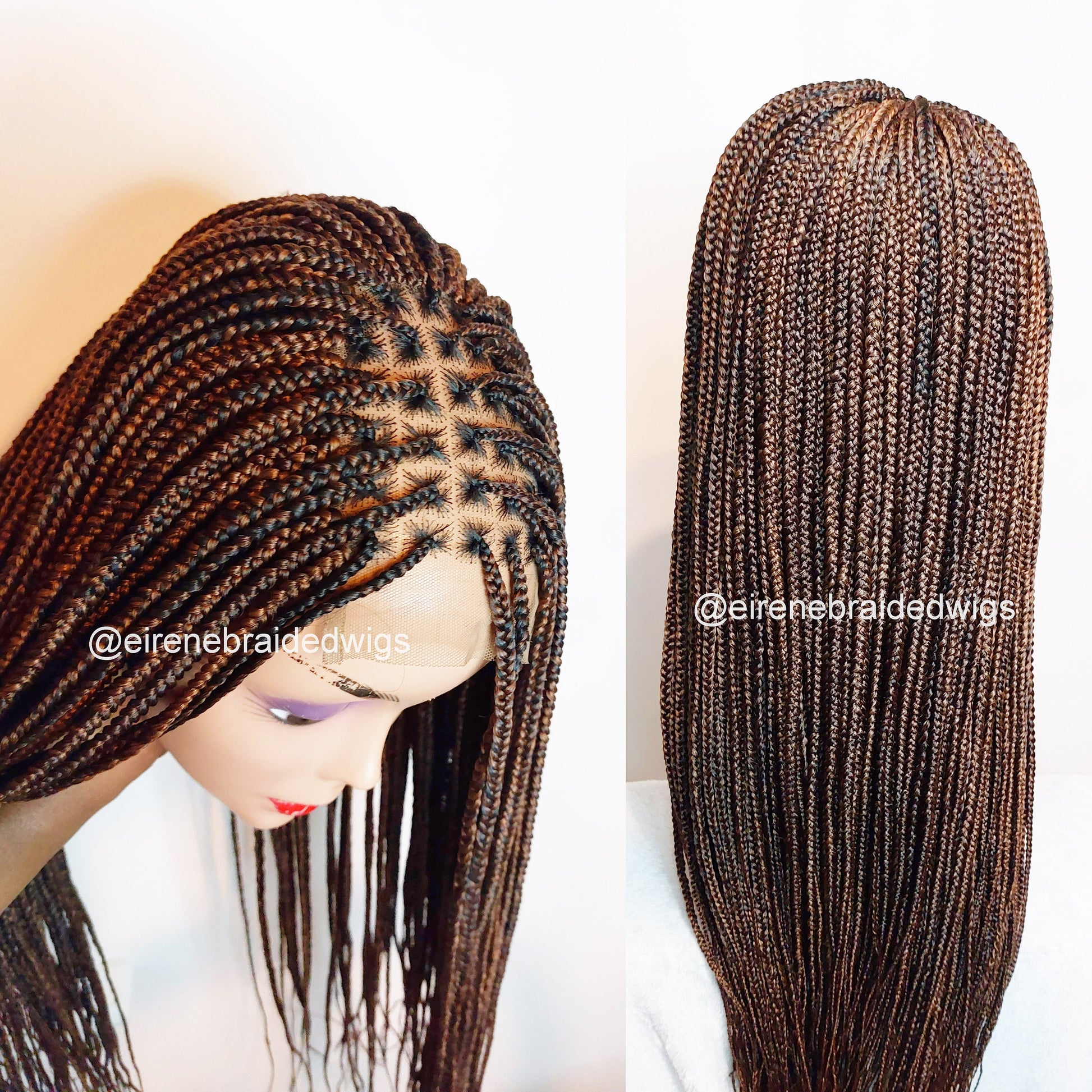 Braided Wigs for Black Women Knotless Box Braid Wig – Full Lace Frontal – Glueless – Handmade – product image 2