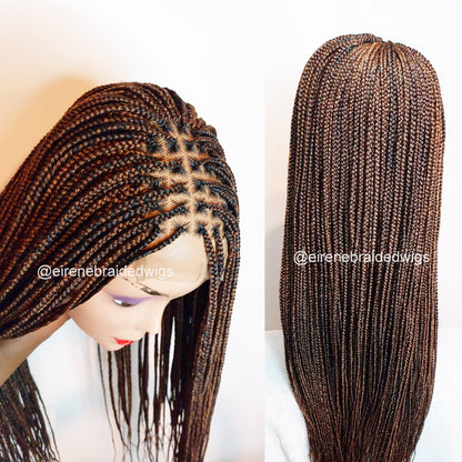 Braided Wigs for Black Women Knotless Box Braid Wig – Full Lace Frontal – Glueless – Handmade – product image 2