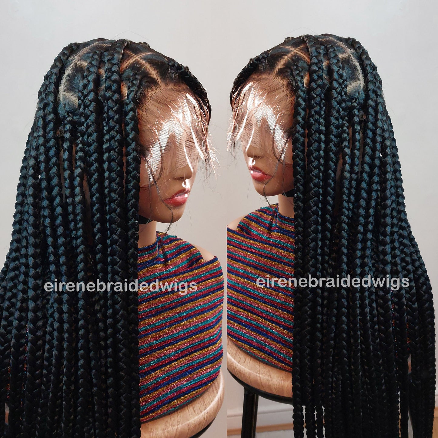 Braided Wigs for Black Women 30in Chunky Knotless Box Braided Wig – Full Lace – Baby Hair – product image 6
