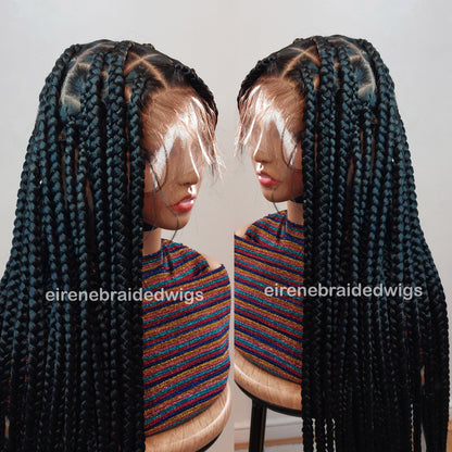 Braided Wigs for Black Women 30in Chunky Knotless Box Braided Wig – Full Lace – Baby Hair – product image 6