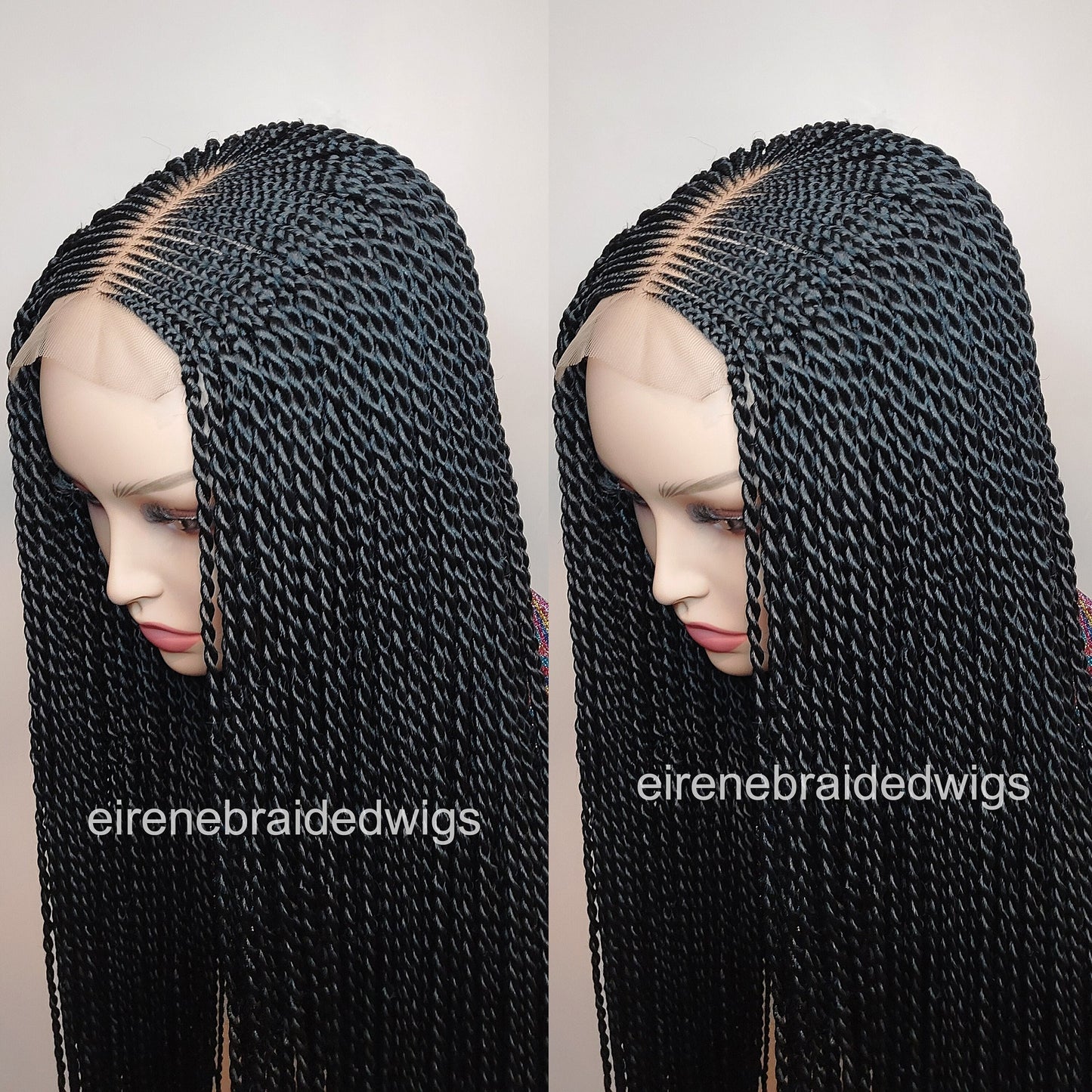 Braided Wigs for Black Women Fulani Cornrow Braided Wig – Lace Closure – Micro Twist – 18 inch – product image 2