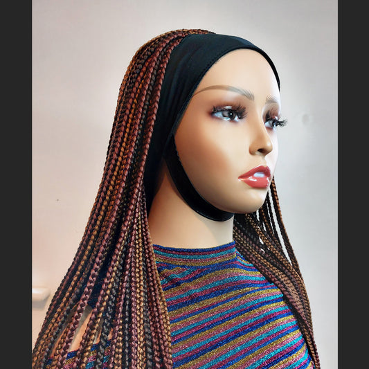 Braided Wigs for Black Women Braided Headband Wig – Changeable Hairband – Alopecia Friendly – product image 1