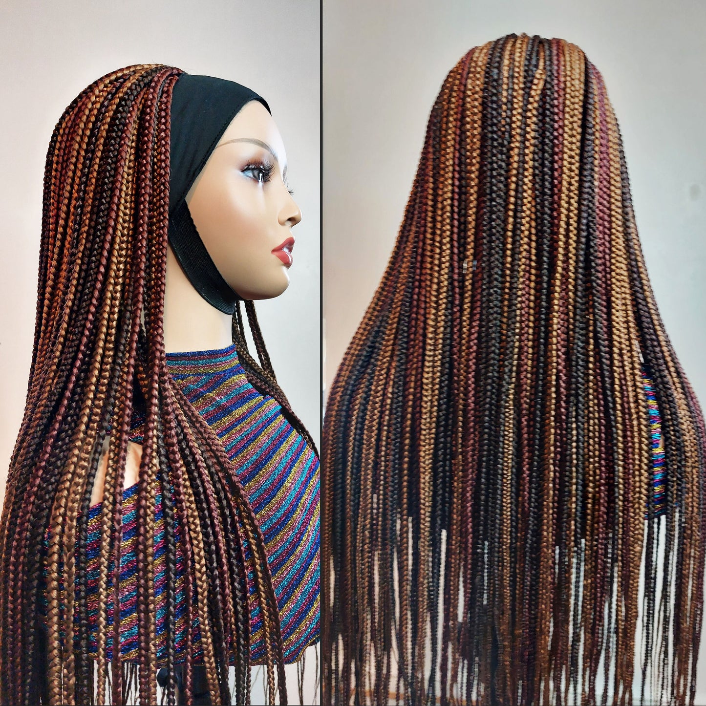 Braided Wigs for Black Women Braided Headband Wig – Changeable Hairband – Alopecia Friendly – product image 9