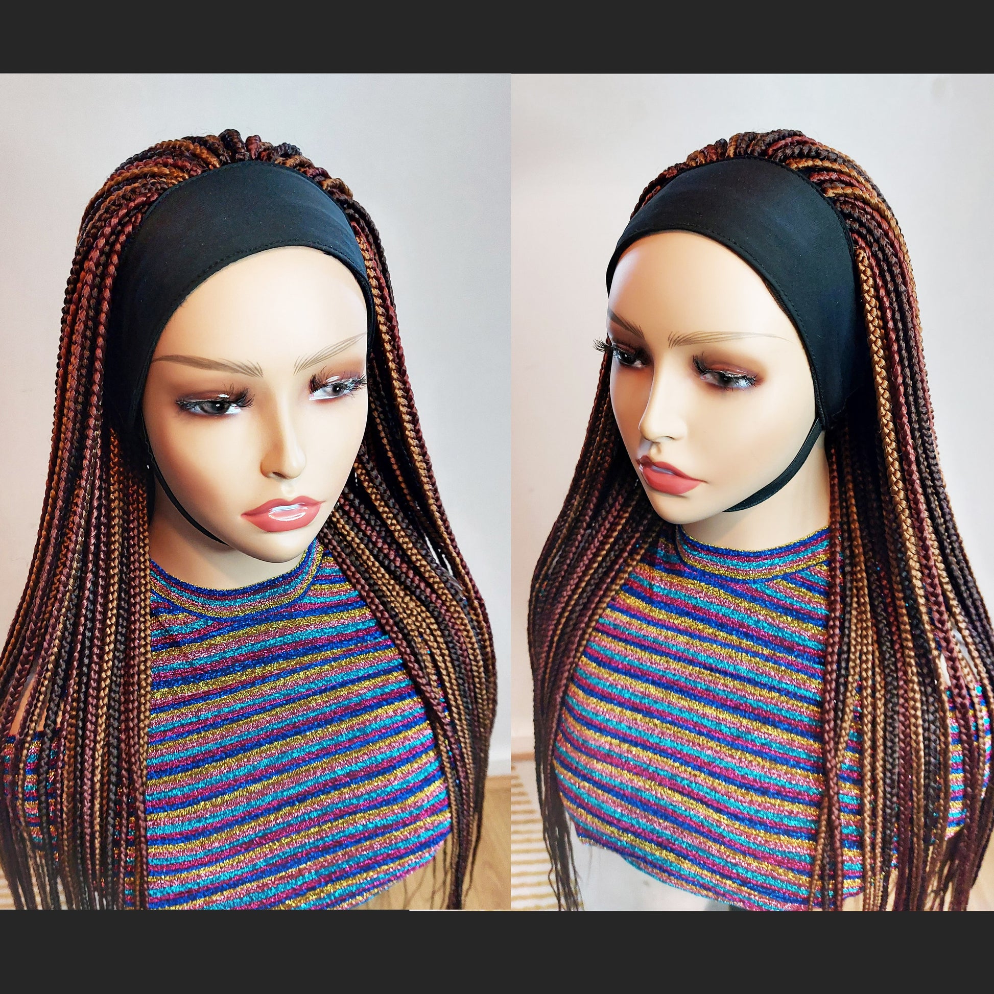 Braided Wigs for Black Women Braided Headband Wig – Changeable Hairband – Alopecia Friendly – product image 7