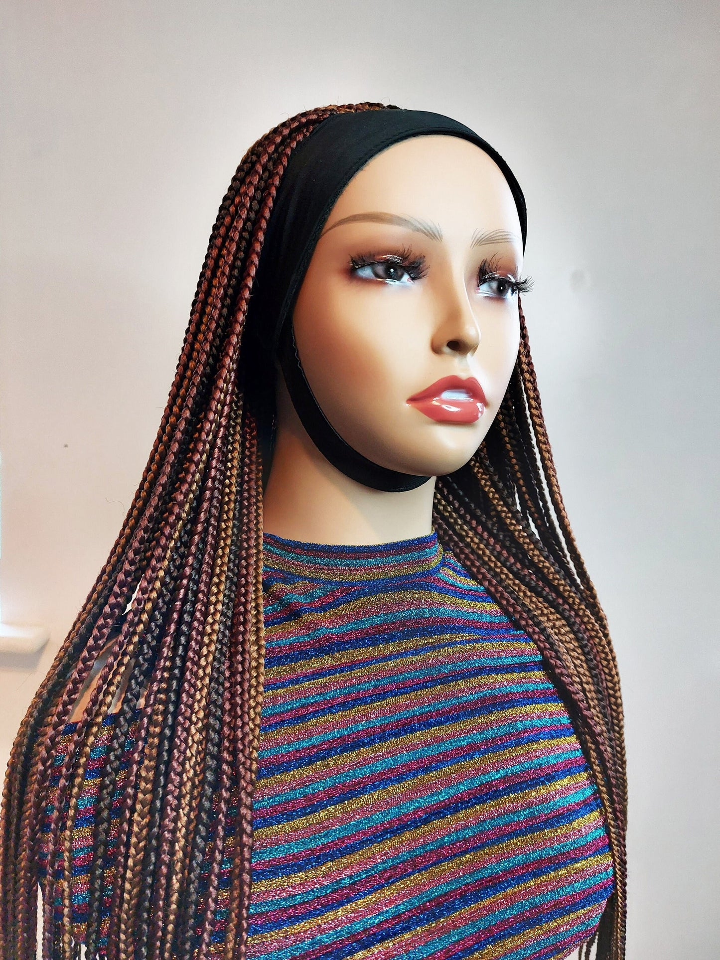 Braided Wigs for Black Women Braided Headband Wig – Changeable Hairband – Alopecia Friendly – product image 4