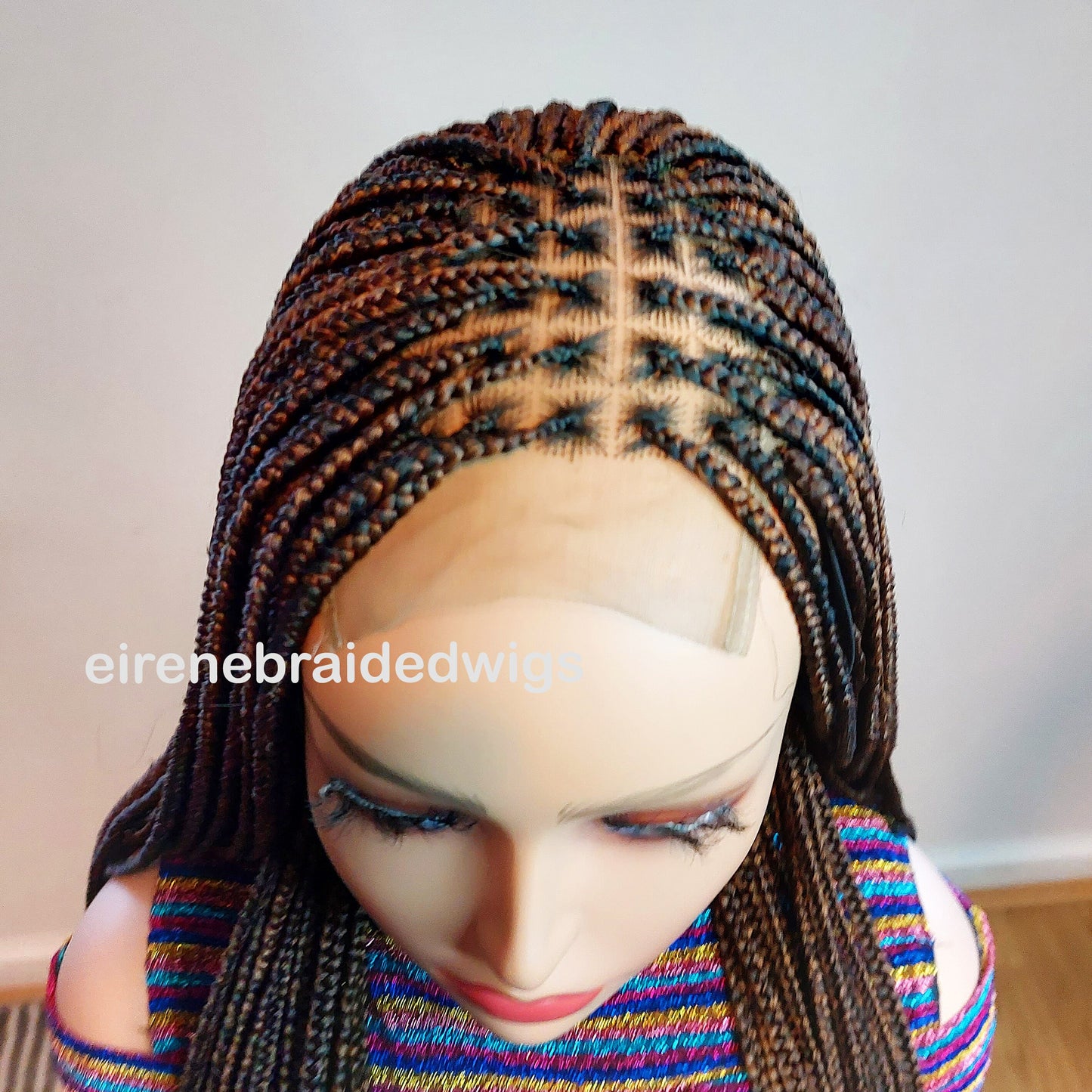 Braided Wigs for Black Women Knotless Box Braid Wig – Full Lace Frontal – Glueless – Handmade – product image 3