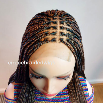 Braided Wigs for Black Women Knotless Box Braid Wig – Full Lace Frontal – Glueless – Handmade – product image 3