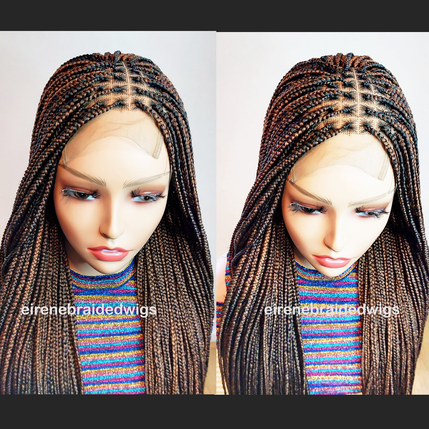 Braided Wigs for Black Women Knotless Box Braid Wig – Full Lace Frontal – Glueless – Handmade – product image 5