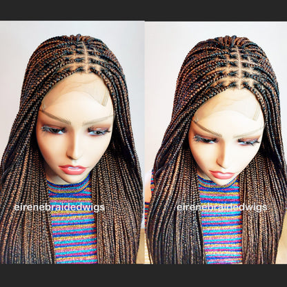 Braided Wigs for Black Women Knotless Box Braid Wig – Full Lace Frontal – Glueless – Handmade – product image 5
