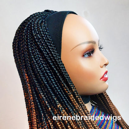 Braided Wigs for Black Women Braided Headband Wig – Changeable Ponytail – Glueless Cap – product image 2