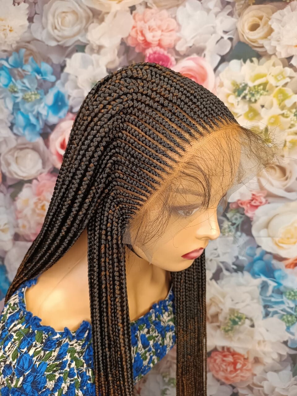 Braided Wigs for Black Women Fulani Braided Wig – Ghana Weave Tribal Box Braids – Lace Frontal – product image 3