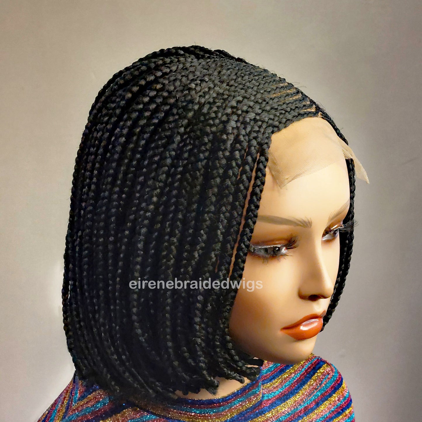 Braided Wigs for Black Women Bob Braided Wig – Short Cornrow Synthetic Hair – Lace Front – product image 7