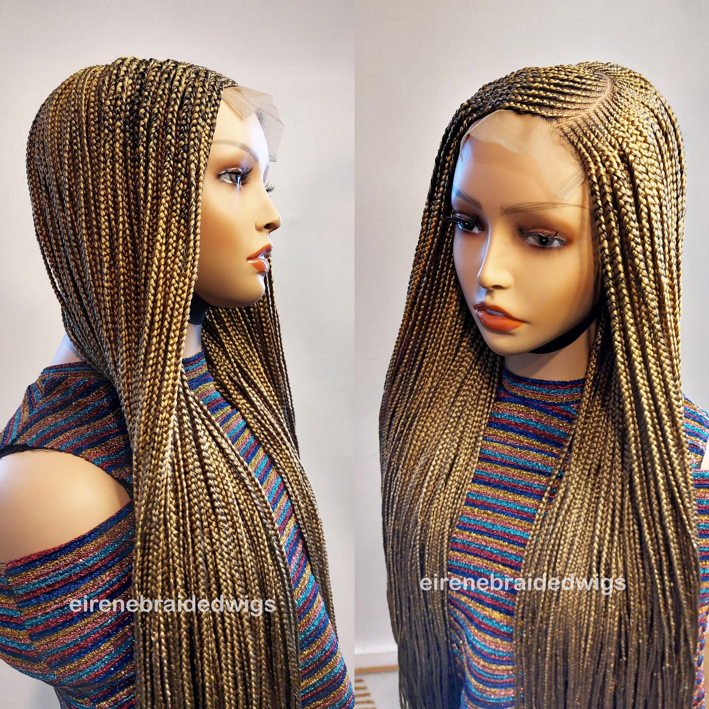 Braided Wigs for Black Women Fulani Braided Wig – Ghana Weave Box Braids – Lace Frontal – product image 3