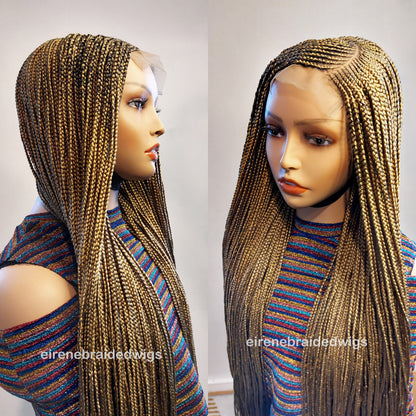 Braided Wigs for Black Women 30" Fulani Cornrow Braided Wig – Ghana Weave Box Braids – product image 1
