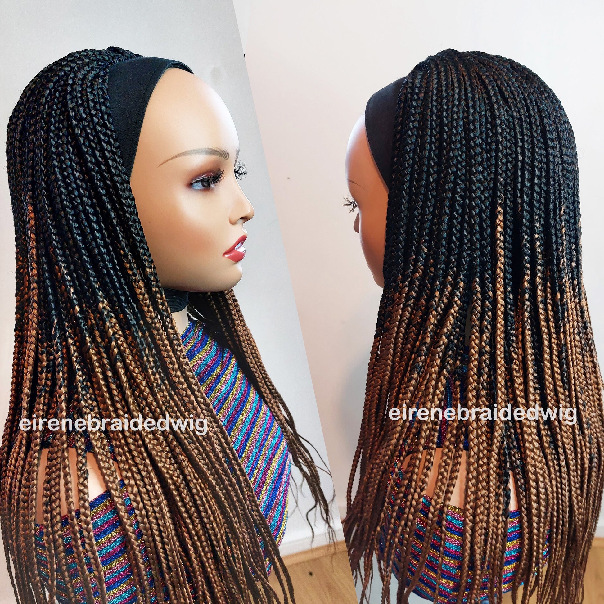 Braided Wigs for Black Women Braided Headband Wig – Changeable Plaited Ponytail – Glueless Cap – product image 2