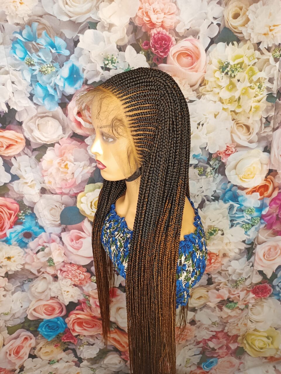 Braided Wigs for Black Women Fulani Braided Wig – Ghana Weave Tribal Box Braids – Lace Frontal – product image 7