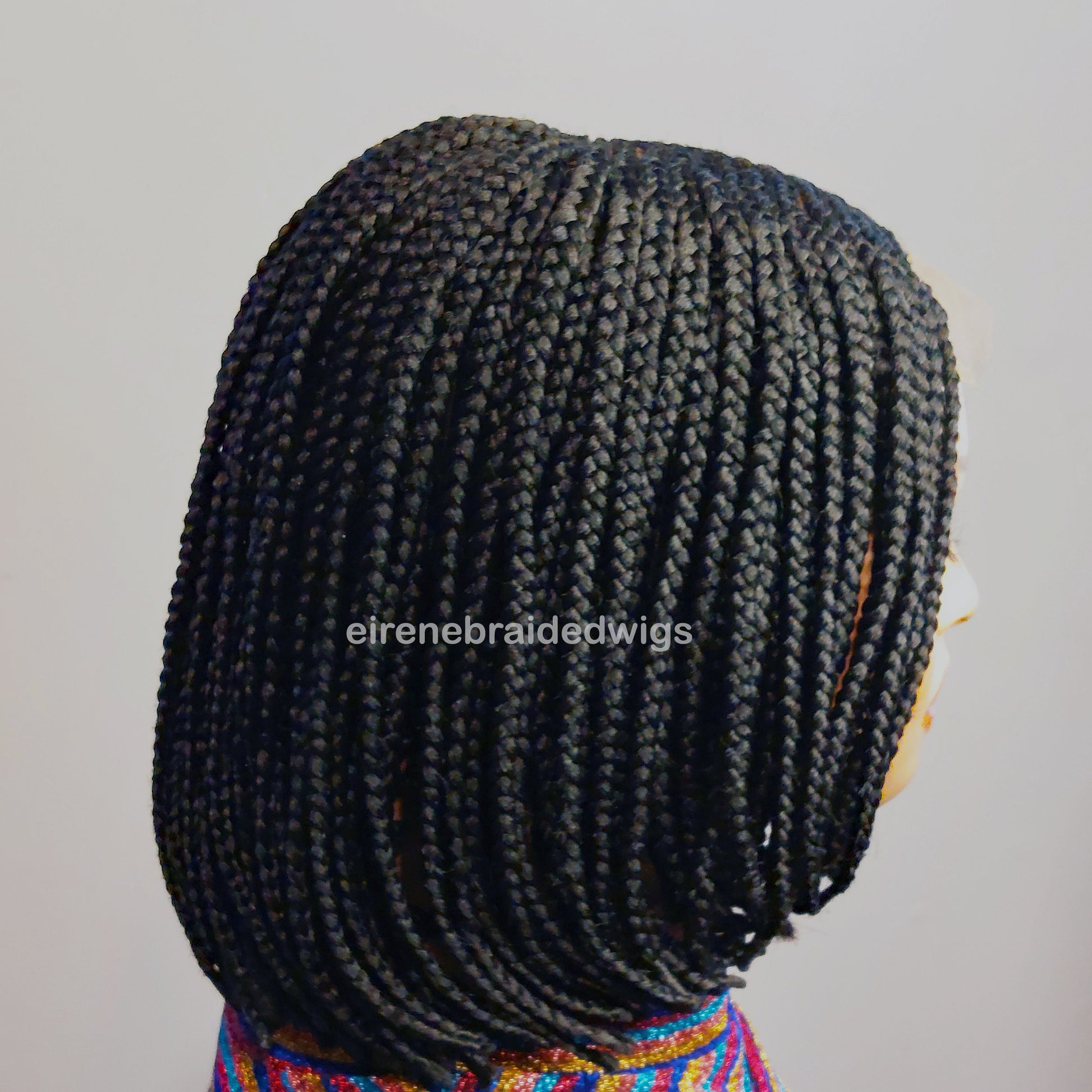 Braided Wigs for Black Women Bob Braided Wig – Short Cornrow Synthetic Hair – Lace Front – product image 9