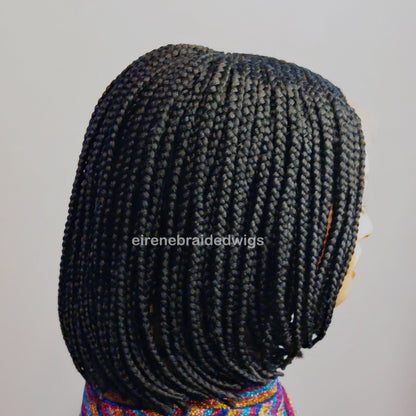 Braided Wigs for Black Women Bob Braided Wig – Short Cornrow Synthetic Hair – Lace Front – product image 9