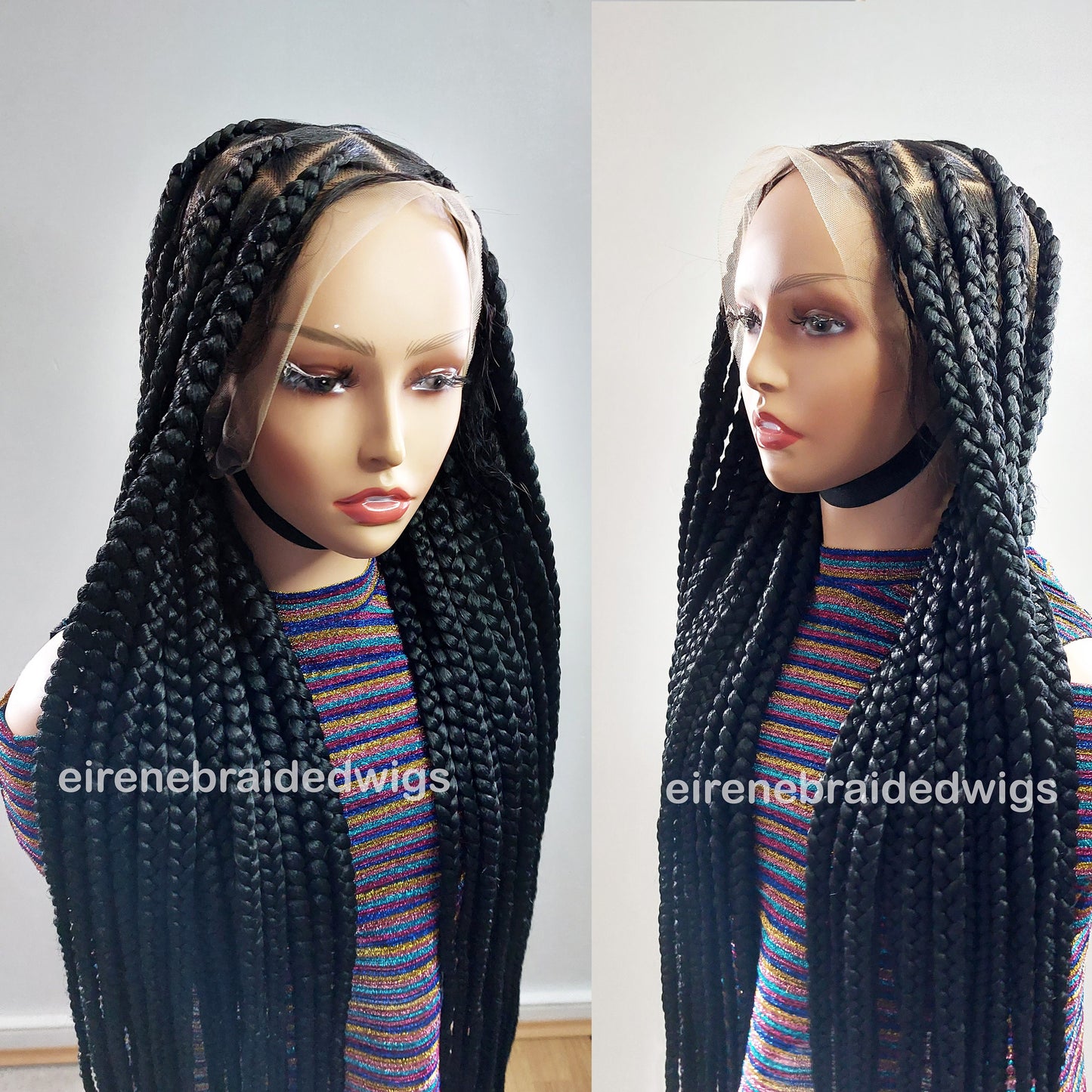 Braided Wigs for Black Women Knotless Big Box Braids Wig – Lace Frontal – Afro – Long – Glueless – product image 7