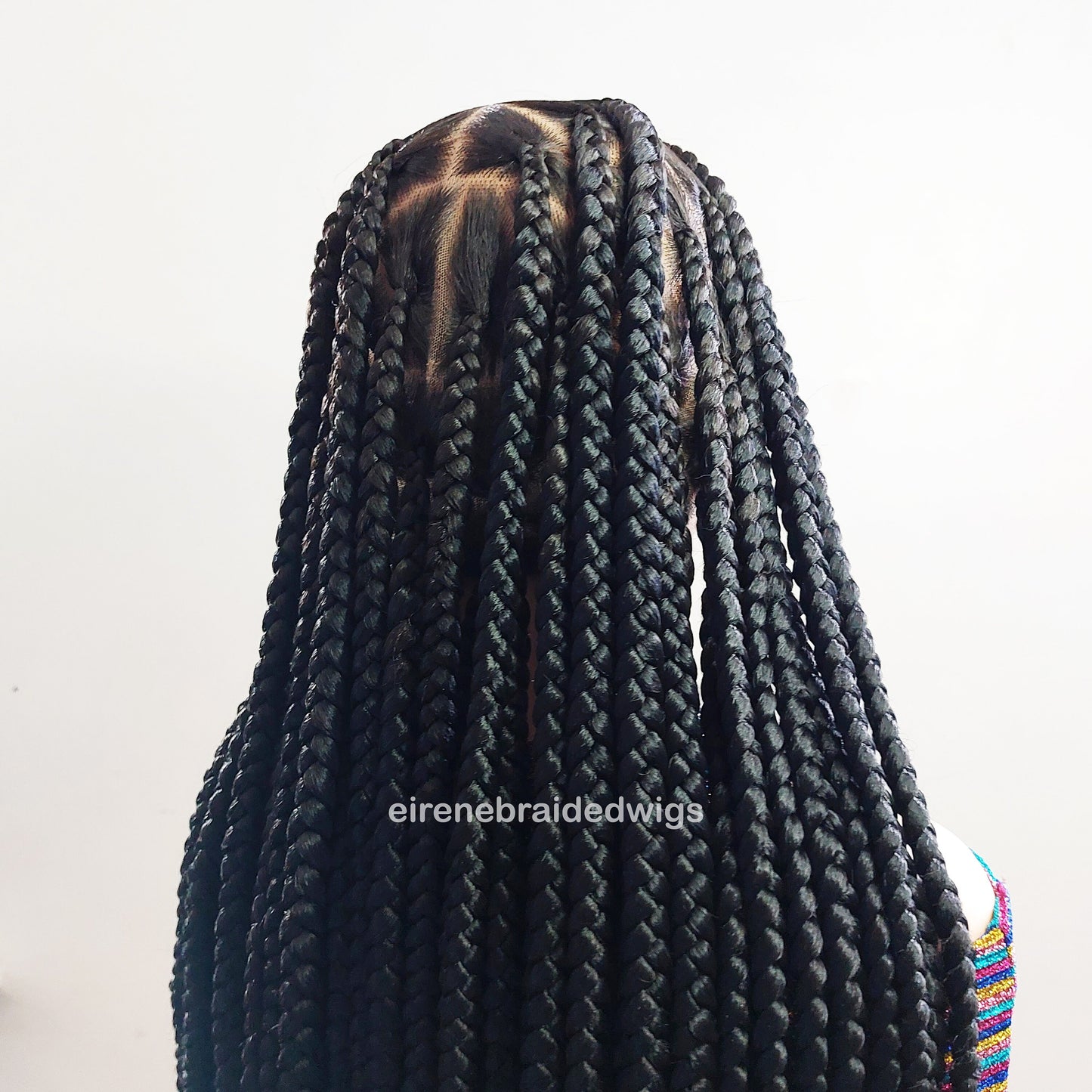 Braided Wigs for Black Women Knotless Big Box Braids Wig – Lace Frontal – Afro – Long – Glueless – product image 8