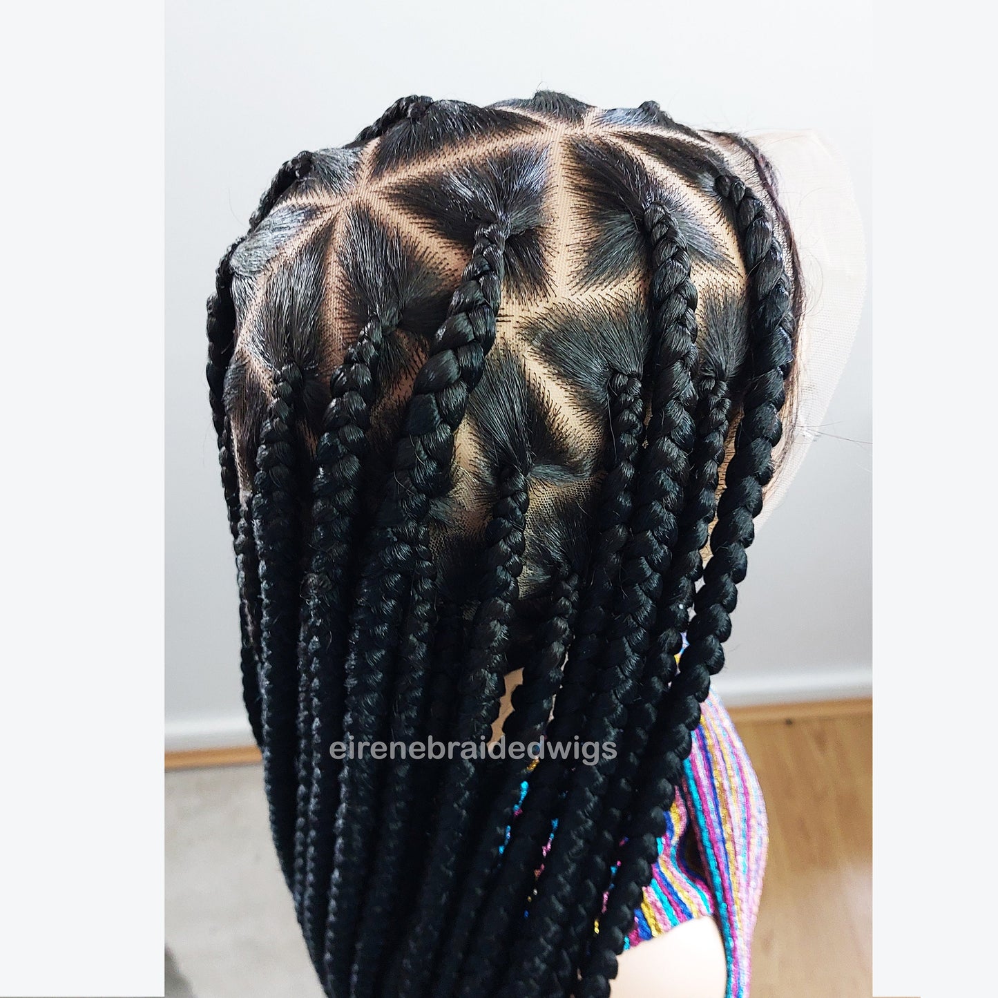 Braided Wigs for Black Women Knotless Big Box Braids Wig – Lace Frontal – Afro – Long – Glueless – product image 1