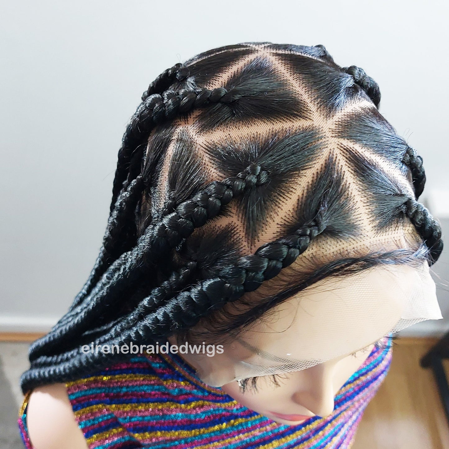Braided Wigs for Black Women Knotless Big Box Braids Wig – Lace Frontal – Afro – Long – Glueless – product image 3