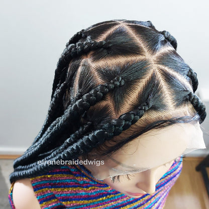 Braided Wigs for Black Women Knotless Big Box Braids Wig – Lace Frontal – Afro – Long – Glueless – product image 3