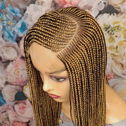 Braided Wigs for Black Women Fulani Braided Wig – Long Ghana Weave – 6x6 Lace Closure – product image 5