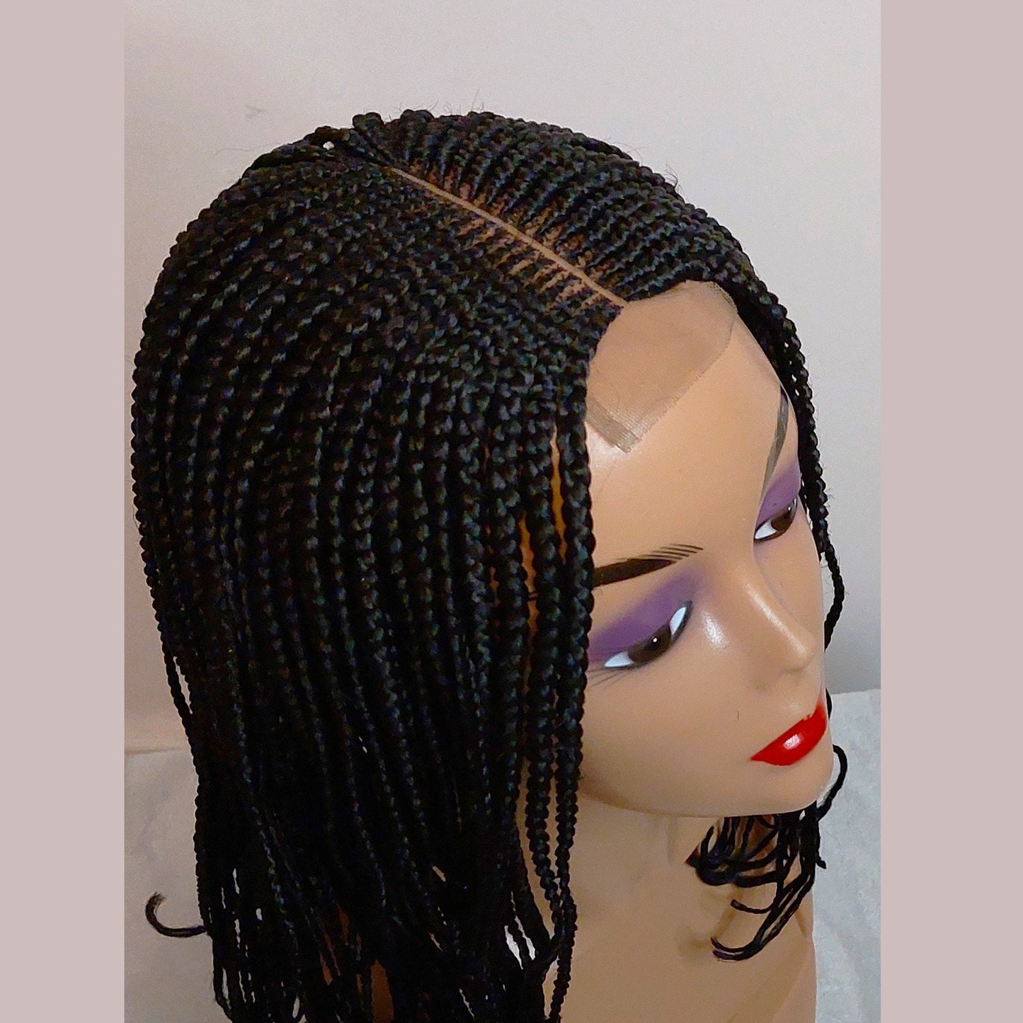 Braided Wigs for Black Women Fulani Braided Wig – Ghana Weaving – Lace Frontal – Goddess Locs – product image 2