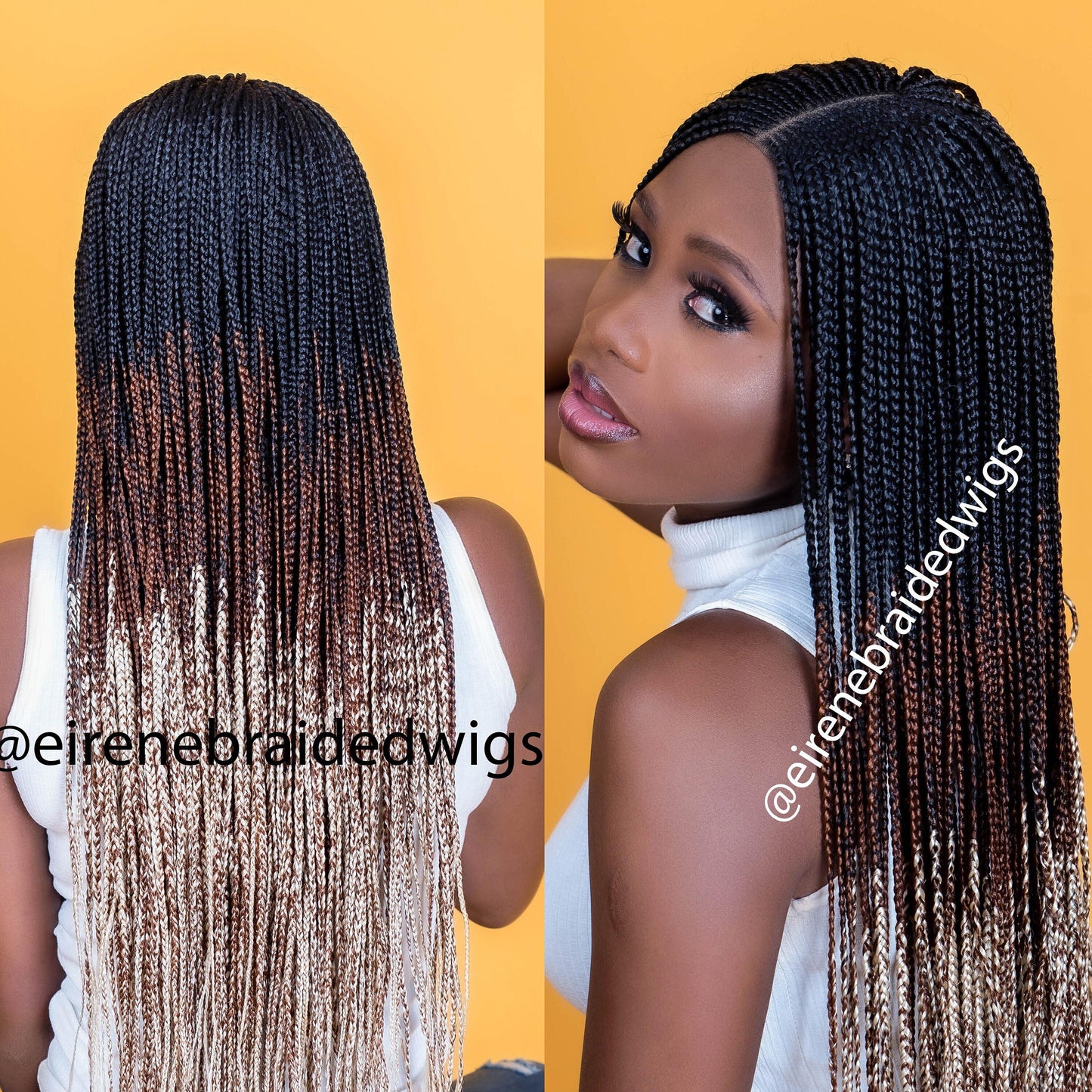Braided Wigs for Black Women Fulani Braided Wig – Cornrow Style – Lace Frontal – Goddess Locs – product image 2