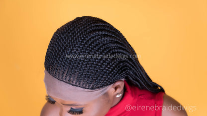 Braided Wigs for Black Women Fulani Braided Wig – Ghana Weave Tribal Box Braids – Lace Frontal – product image 5