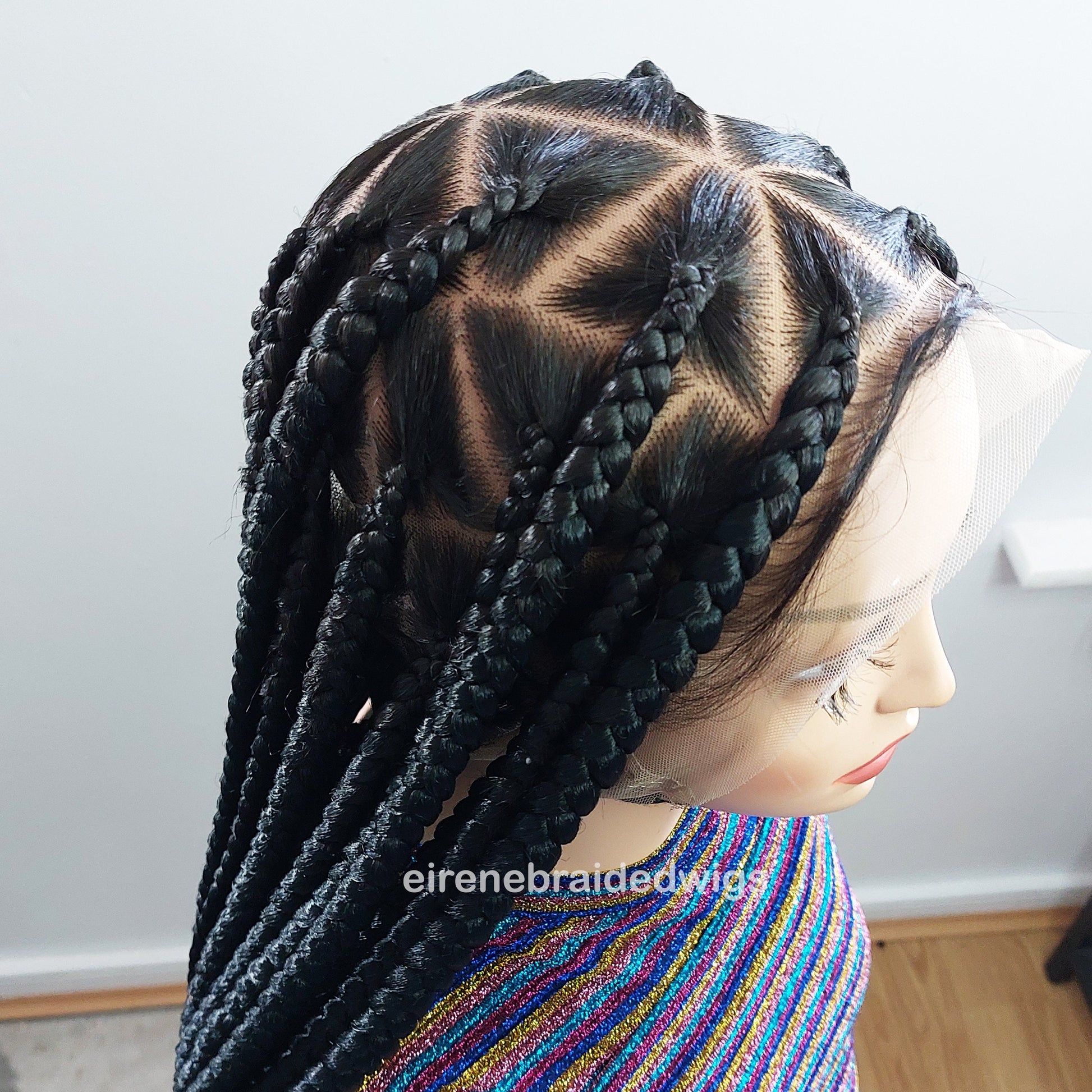 Braided Wigs for Black Women Braided Wig – Fulani Cornrow Wig – Lace Front Bob – product image 9