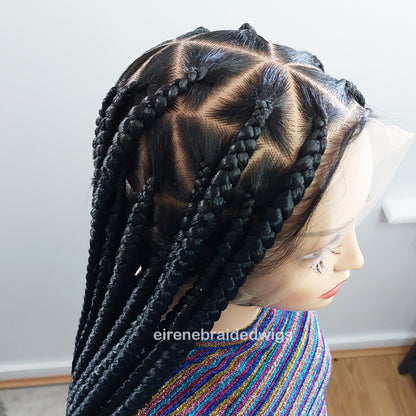 Braided Wigs for Black Women Braided Wig – Fulani Cornrow Wig – Lace Front Bob – product image 9