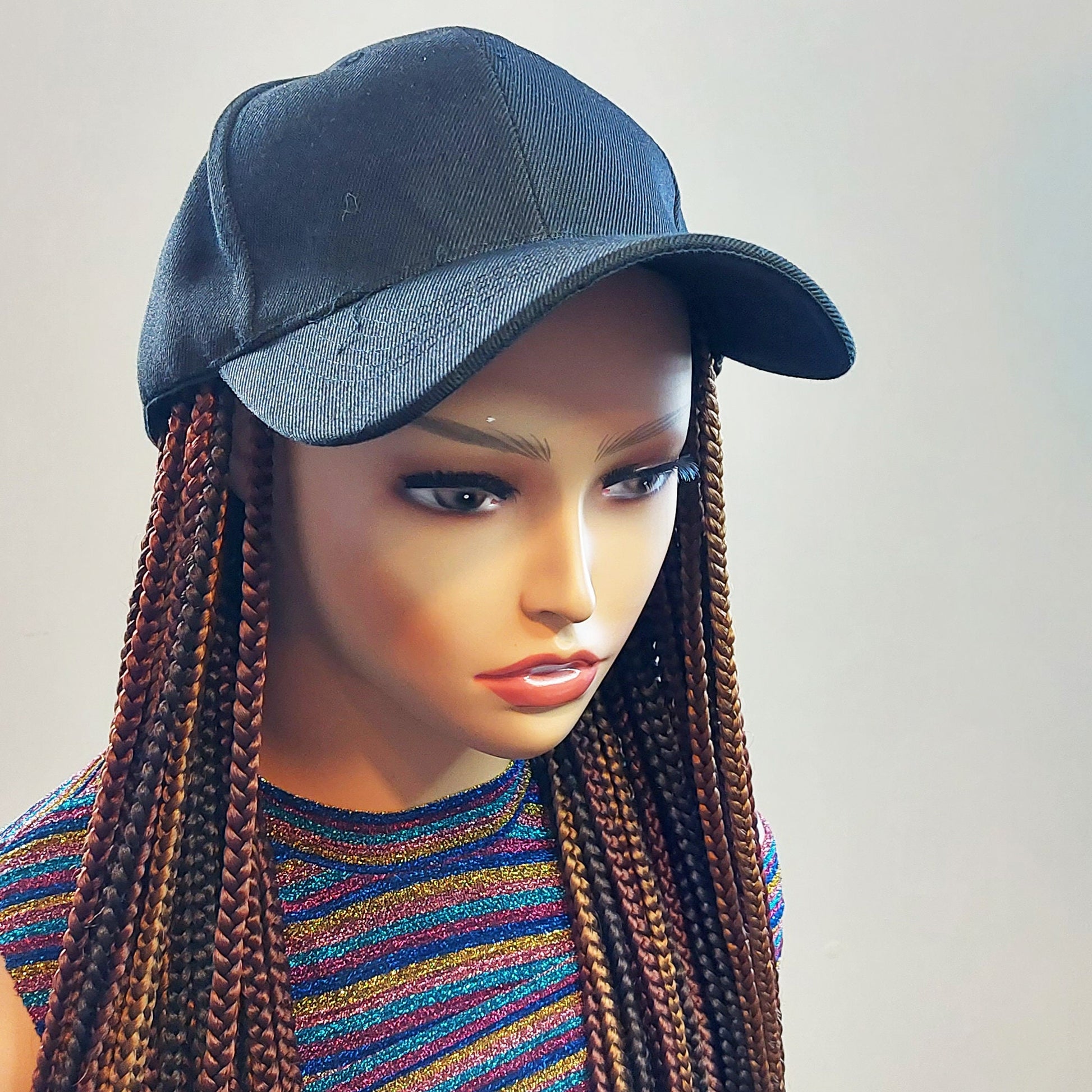 Ready to Ship braided hat wig for Black Women – Braid Band – Braid Hat Wig – Braid Cap – Braid Accessories – Quick Braids – hair – product image 10