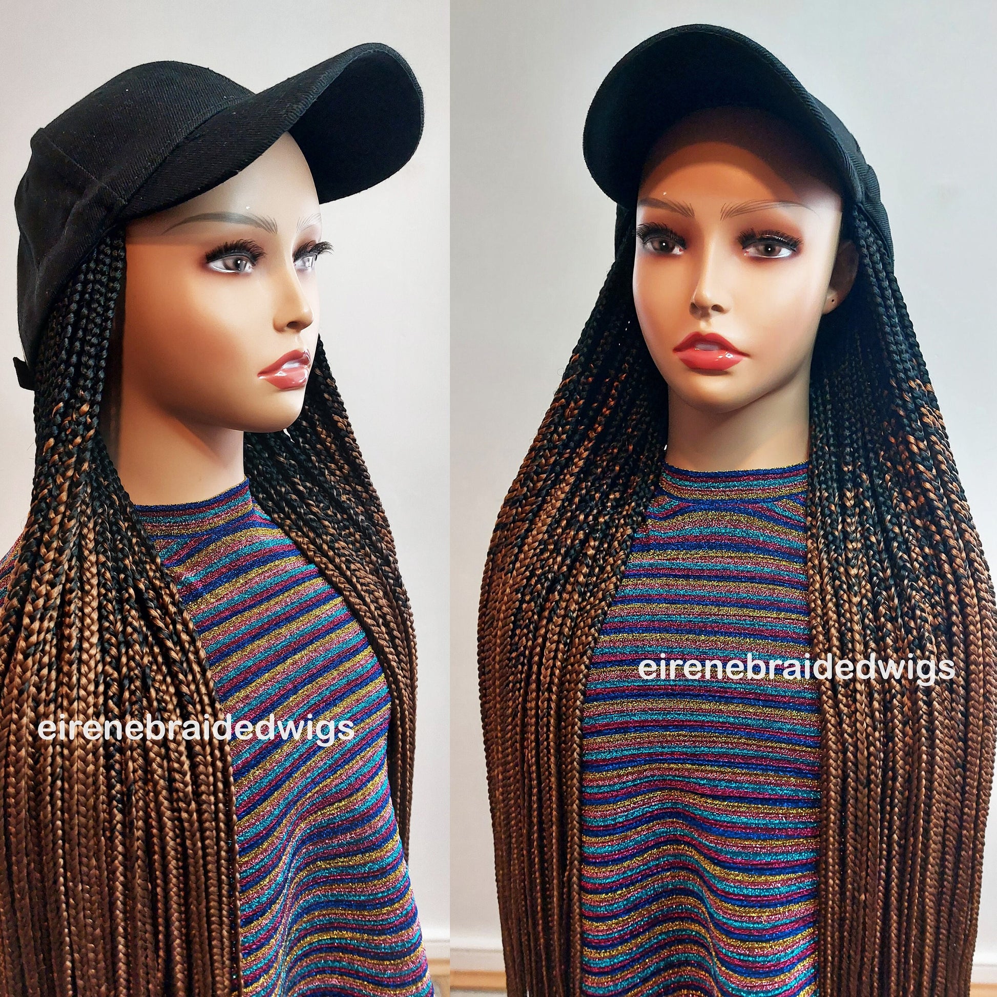 Ready to Ship braided hat wig for Black Women – Braid Band – Headband Braids Baseball Cap – Quick Braids Accessories – hair loss – product image 1