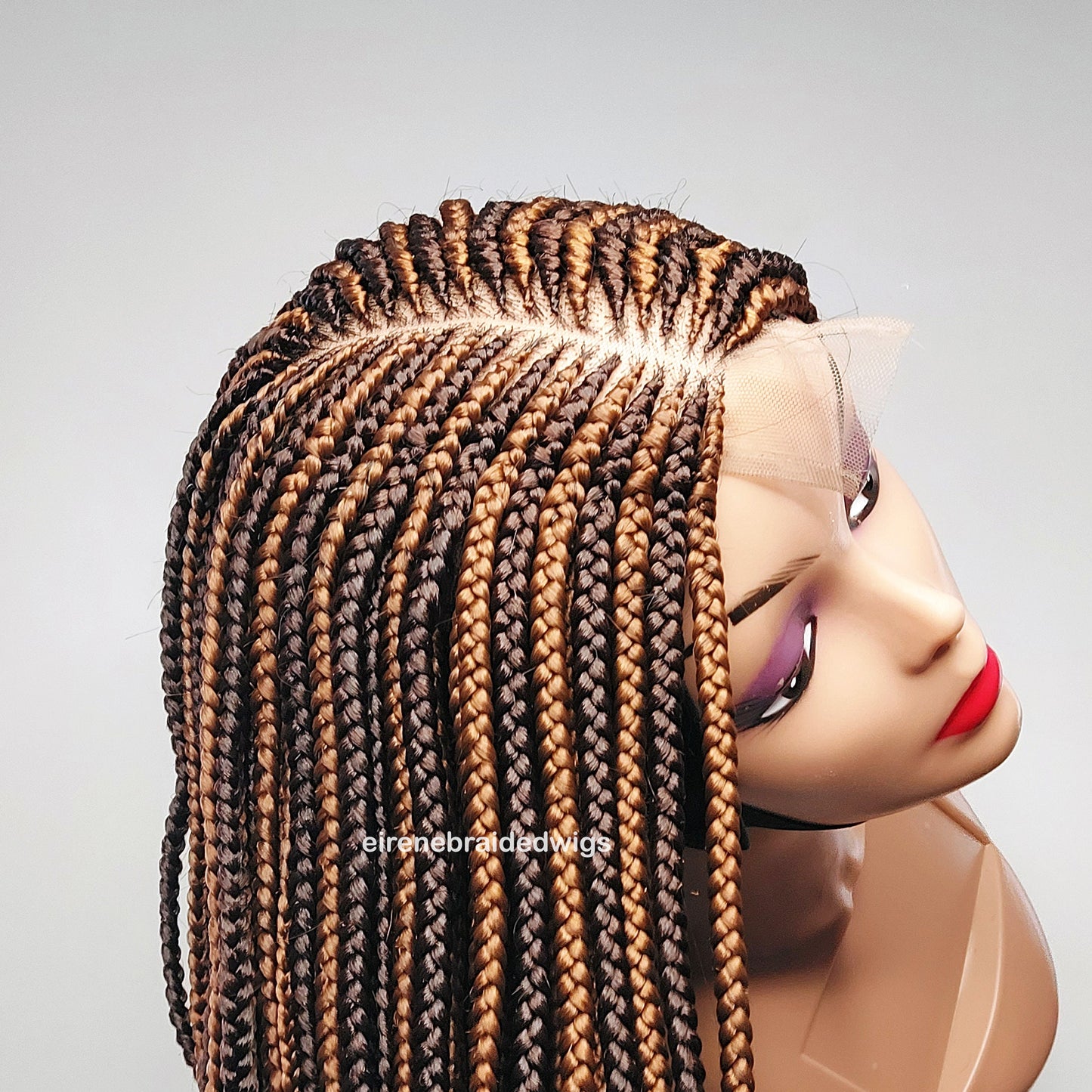 Braided Wigs for Black Women Braided Wig – Fulani Cornrow Wig – Lace Front Bob – product image 3