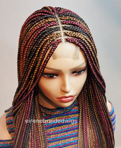 Braided Wigs for Black Women Long Box Braids Wig – 4-Color Lace Closure – Knotless Braids – product image 8